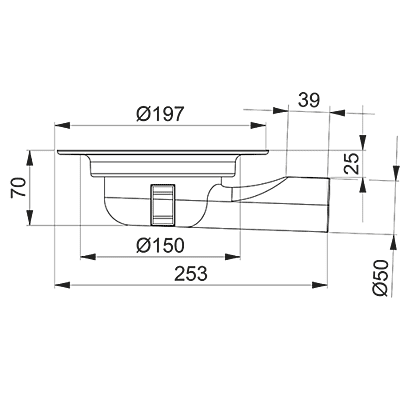 PURUS bez trapa MiniMax 50 ar horizontālu izteku (7152455)