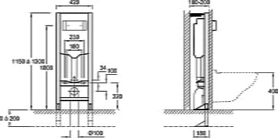 JACOB DELAFON atbalsta rāmis ar skalošanas cisternu 2.6/4L (E31669-NF)