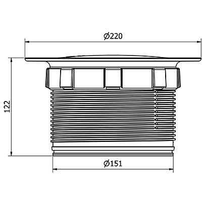 PURUS Extension ring Flex Ø150