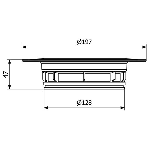 PURUS plastmasas pagarinājuma gredzens Ø130x25