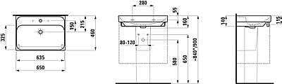 LAUFEN MEDA 650 x 460 x 160mm