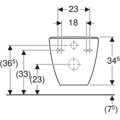 Ifö Spira Art 6245 sienas tualetes pods, slēgta forma, Rimfree