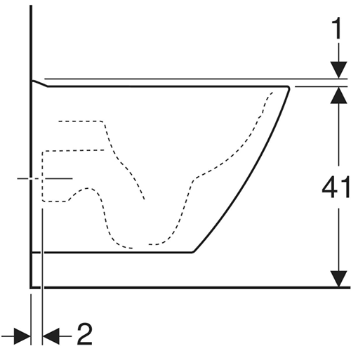 Ifö Spira Art 6245 sienas tualetes pods, slēgta forma, Rimfree