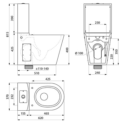 DELABIE MONOBLOCO S21 WC pods ar cisternu