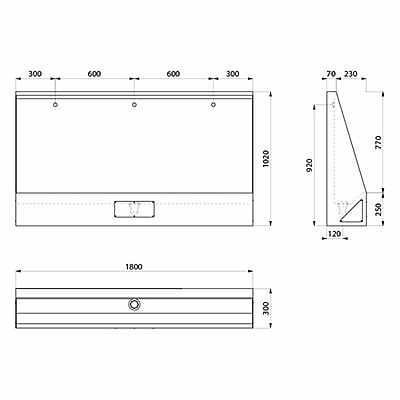 Delabie LP siles pisuārs 1800mm