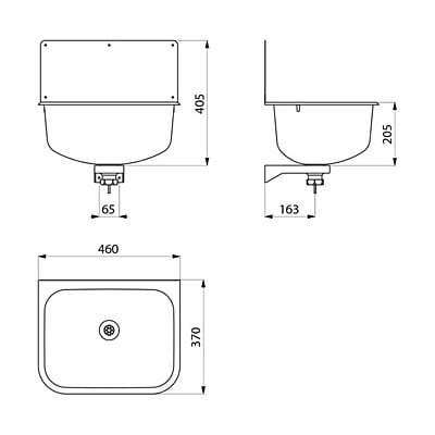 Delabie Wall-mounted cleaners' sink
