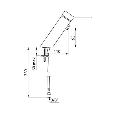 Delabie BIOSAFE mechanical basin mixer (2621)