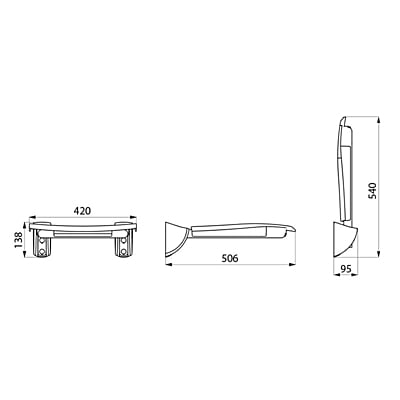 Delabie Lift-up Comfort shower seat