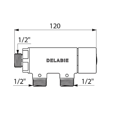 Delabie PREMIX COMPACT Thermostatic mixing valve