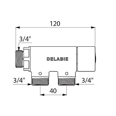 Delabie PREMIX COMPACT termostata maisīšanas vārsts