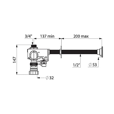 Delabie TEMPOFLUX 3 AB flush system